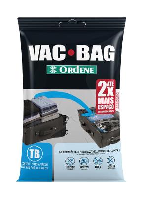 Saco a Vácuo Organizador Trip Bag para Viagem Transparente 60x40cm Vac Bag Ordene