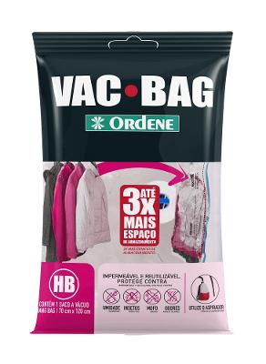 Saco a Vácuo Organizador Hang Bag com Gancho Transparente 70cm x 1,2m Vac Bag Ordene