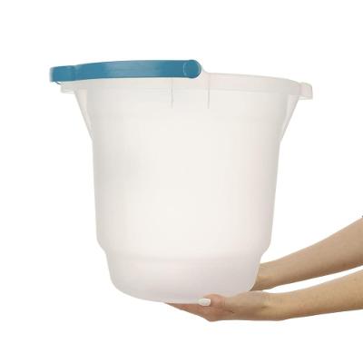 Balde Plástico Transparente com Alça 15L Hydrus Sanremo
