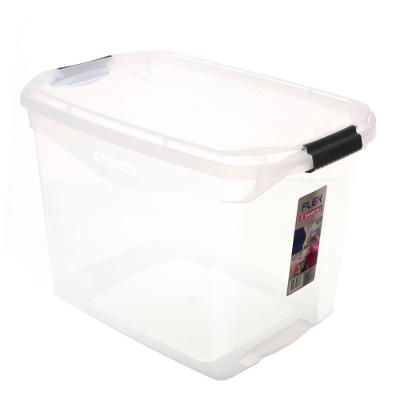Caixa Organizadora Plástica Transparente 36L Flex Sanremo