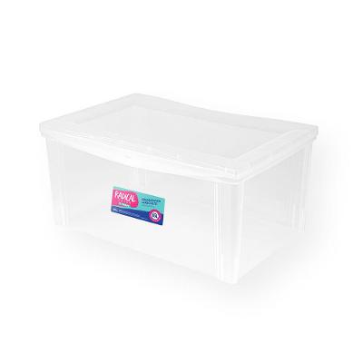 Caixa Organizadora Plástica Alta Cristal 65L Radical Color Ordene