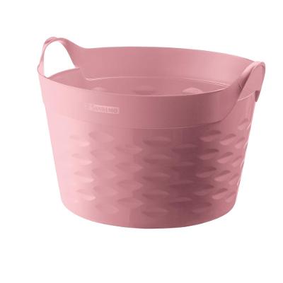 Cesto Organizador Circular Plástico Rosa 30L Sanremo