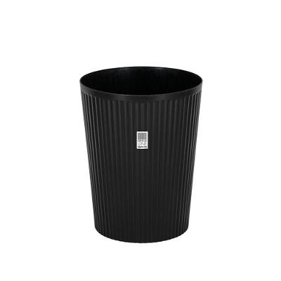 Cesto para Lixo Plástico Canelado Preto 9,3L Office Line Ordene