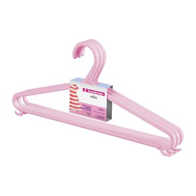Cabide Plástico Infantil Rosa 31cm Easy Sanremo 3 Unidades
