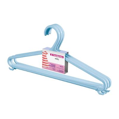 Cabide Plástico Infantil Azul 31cm Easy Sanremo 3 Unidades