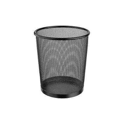 Cesto para Lixo Redondo de Metal Aramada Preta 8,5L Office Line Ordene