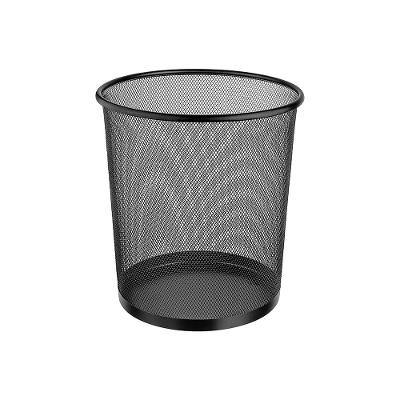 Cesto para Lixo Redondo de Metal Aramada Preta 12,5L Office Line Ordene