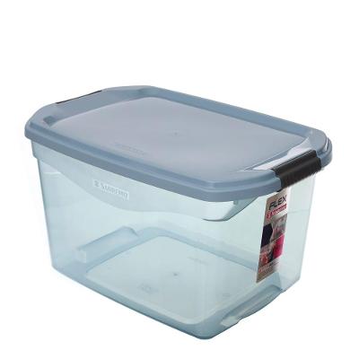Caixa Organizadora Plástica Azul 29L Flex Sanremo