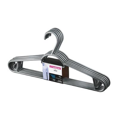 Cabide Plástico Adulto Pendura Mais Cinza 40cm Easy Sanremo Leve 6 Pague 5