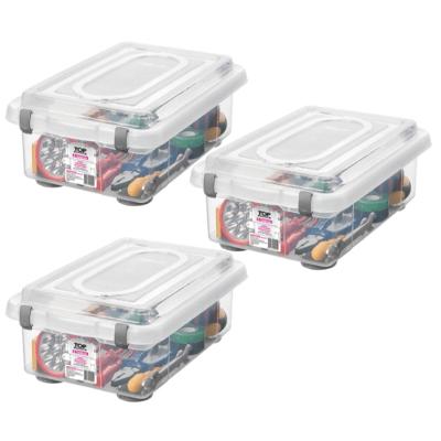 Kit Caixa Organizadora Transparente 8,6L 3 Peças Sanremo