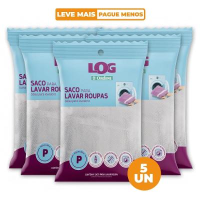 Kit Saco para Lavar Roupa Delicada Pequeno 5 unidades Log Ordene