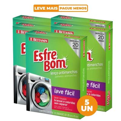 Kit Lenço Antimanchas Lave Fácil 5 unidades EsfreBom Bettanin