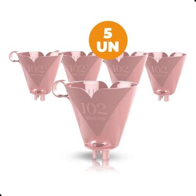 Kit 5 Suportes para Coador de Café 102 Rosa Sanremo