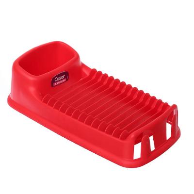 Escorredor de Louça Plástico Pequeno Vermelho Casar Sanremo