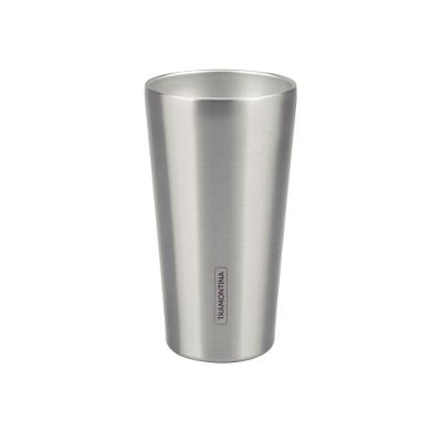 Copo Térmico Tramontina Exata em Aço Inox Prata sem Tampa 420 ml