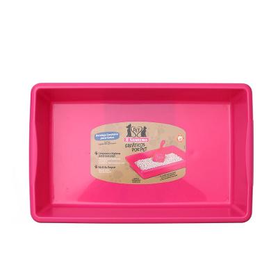 Bandeja Higiênica para Gato Retangular Rosa 6,4L Pet Sanremo