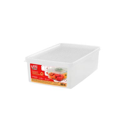 Caixa Organizadora Plástica para Frutas e Hortaliças Média Transparente Utti Ordene