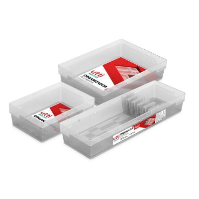 Kit Organizador de Cozinha Gavetas 3 Peças Cristal Utti Ordene