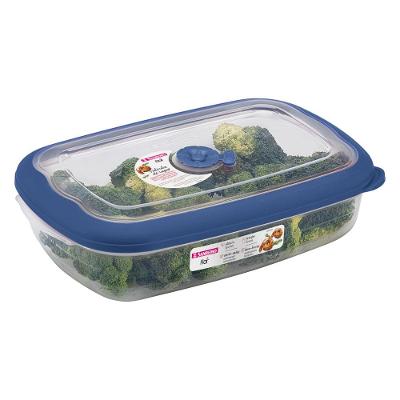 Pote Plástico Retangular Hermético Azul 2,4L Flor Sanremo
