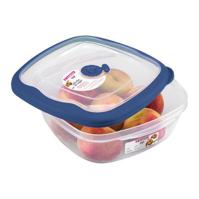 Pote Plástico Quadrado Hermético Azul 2,7L Flor Sanremo