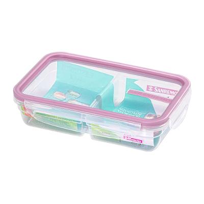 Pote Plástico com Travas Hermético com Divisória Açaí 730ml Freshy Sanremo