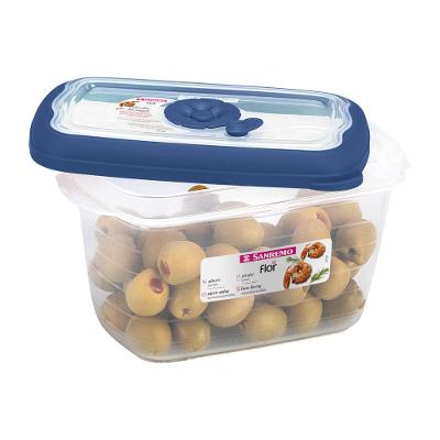 Pote Plástico Retangular Hermético Azul 700ml Flor Sanremo