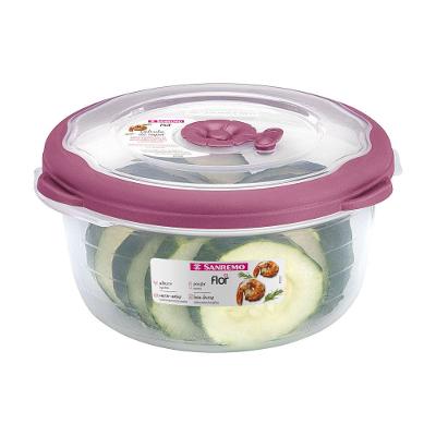 Pote Plástico Redondo Hermético Açaí 1,1L Flor Sanremo
