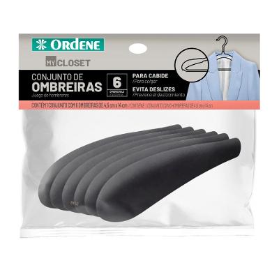 Conjunto 6 Ombreiras de Veludo para Cabide My Closet Ordene