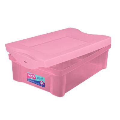 Caixa Organizadora Plástica Média Rosa 13,5L Radical Color Ordene