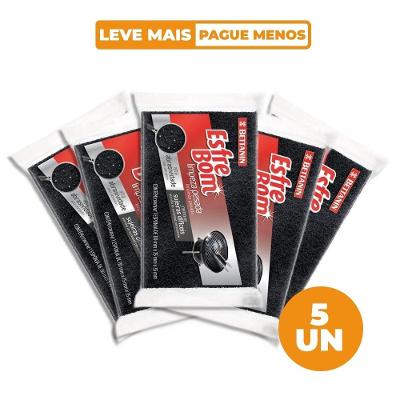 Kit 5 Esponjas Multiuso para Limpeza Pesada EsfreBom