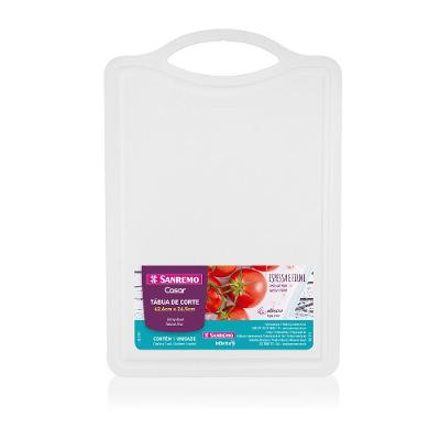 Tábua de Corte Plástica Extragrande Branca 42,6cmx26,5cm Casar Sanremo