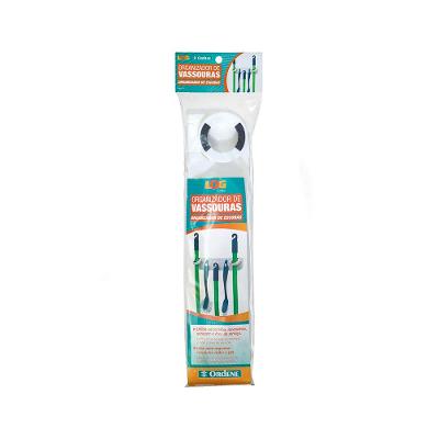 Suporte Multifuncional Plástico para Lavanderia 5 Penduradores Branco Log Ordene