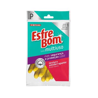 Luva Látex Multiuso Pequena Amarela EsfreBom Bettanin