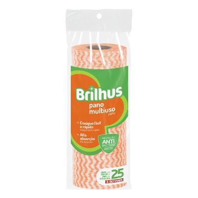 Brilhus Pano Multiuso Laranja Rolo