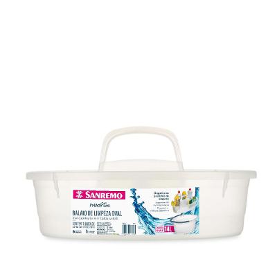 Balaio de Limpeza Oval Plástico Transparente Hydrus Sanremo