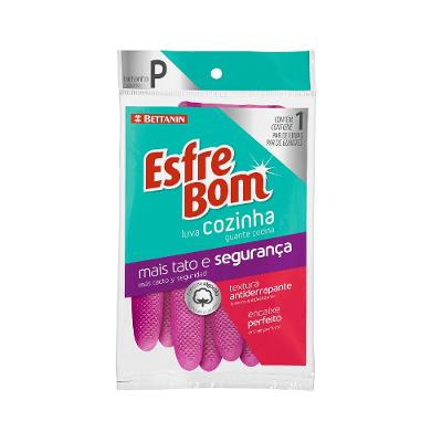 Luva Látex para Cozinha Pequena Rosa EsfreBom Bettanin