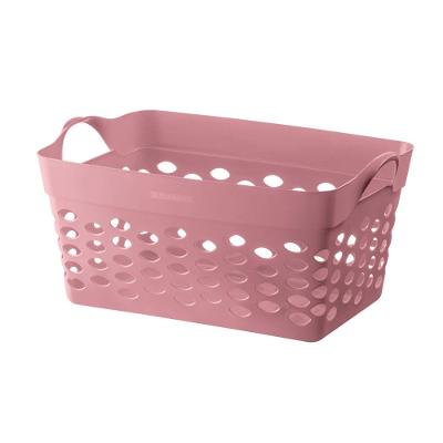 Cesto Organizador Retangular Plástico Rosa 22L Moolti Sanremo