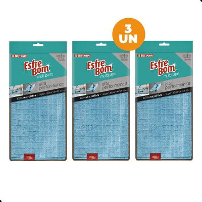 Kit 3 Panos de Chão Microfibra Alta Performance EsfreBom