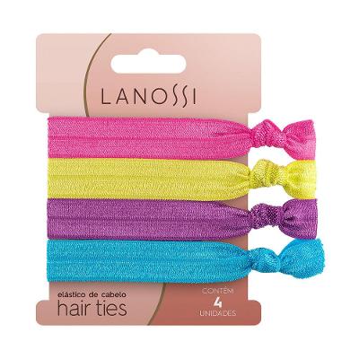 Elástico de Cabelo Hair Ties Neon Lanossi 4 Unidades