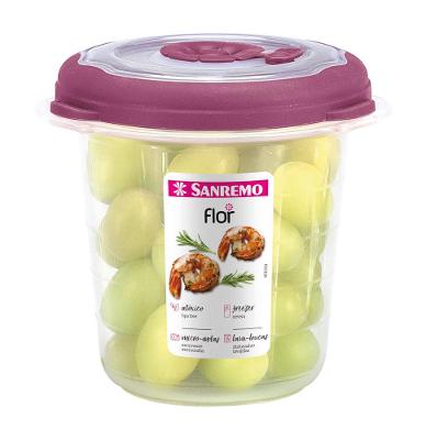 Pote Plástico Redondo Hermético Açaí 480ml Flor Sanremo