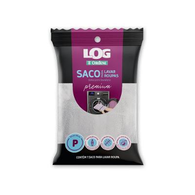 Saco para Lavar Roupa Premium Pequeno Branco/Azul Log Ordene