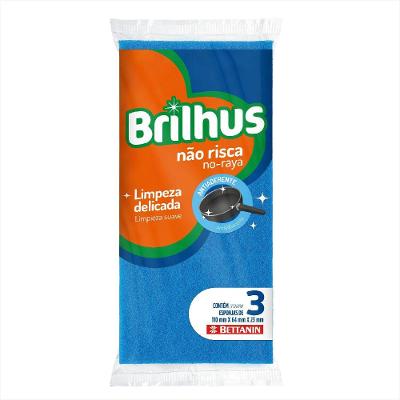 Esponja Multiuso Não Risca Brilhus 3 Unidades