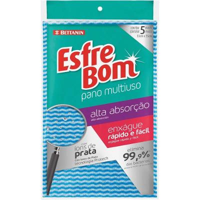 Pano Multiuso Antibacteriano Almofada Azul EsfreBom Bettanin