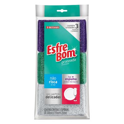 Esponjas Prateadas para Superfícies Delicadas EsfreBom Bettanin