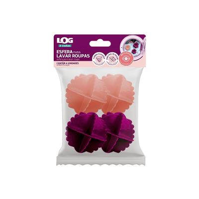 Esfera para Lavar Roupas Log Ordene 4 Unidades