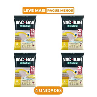 Kit 4 Sacos a Vácuo Organizador Médio Transparente 45x65cm Vac Bag Ordene