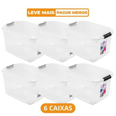 Kit 6 Caixas Organizadoras 29L Sanremo