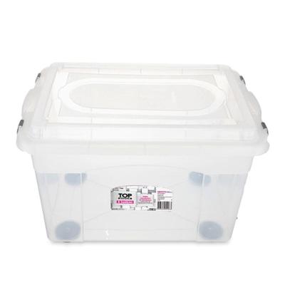 Caixa Organizadora Plástica Transparente 56,1L Sanremo