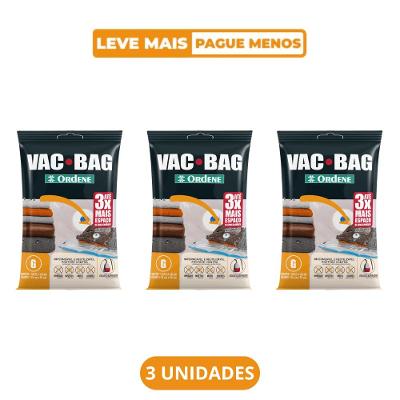 Kit 3 Sacos a Vácuo Organizador Grande Transparente 55x90cm Vac Bag Ordene