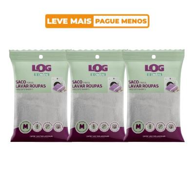 Kit Saco para Lavar Roupa Médio 3 Unidades Log Ordene
